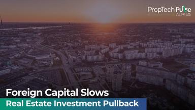 Graph showing the decline in foreign investment in Indian real estate